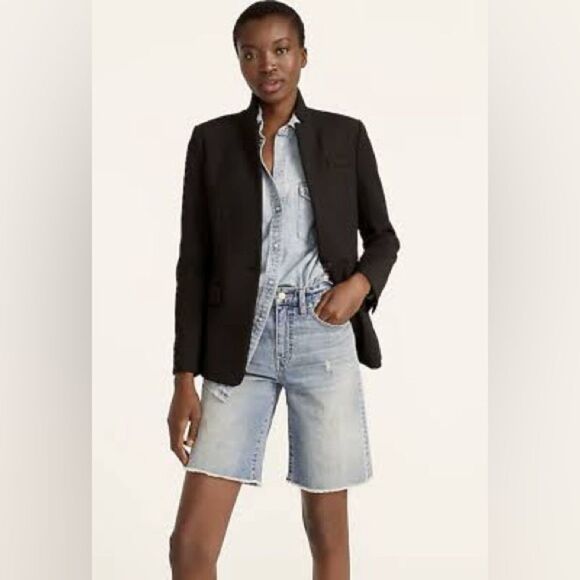 J CREW women’s black REGENT wool blend blazer in four-season stretch size 8 - Picture 1 of 9